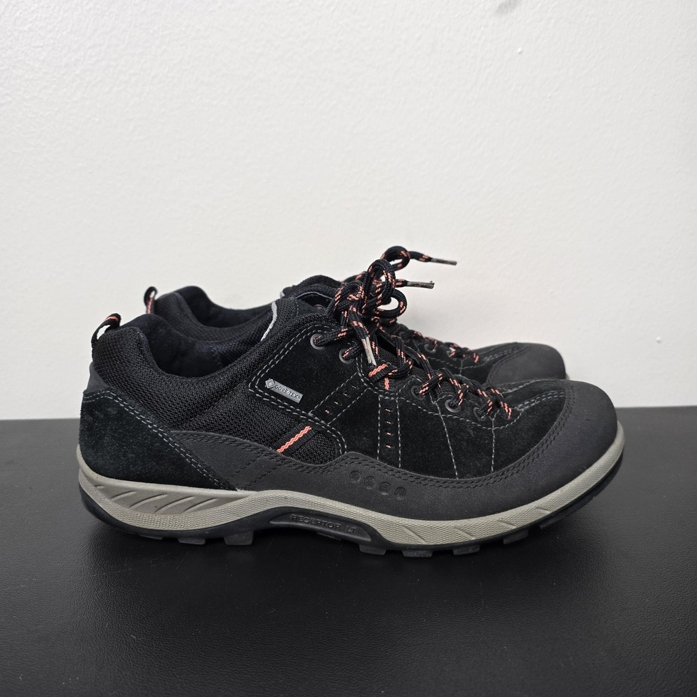 Ecco Shoes Womens 40 Black Yura GTX Gore Tex Trail Hiking Walking Golfing